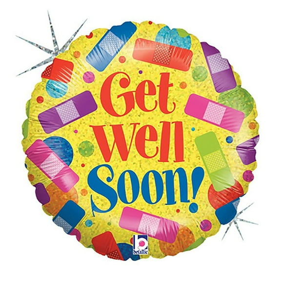 18 inch Rainbow Bandaids Foil Mylar Balloon - Party Supplies Decorations