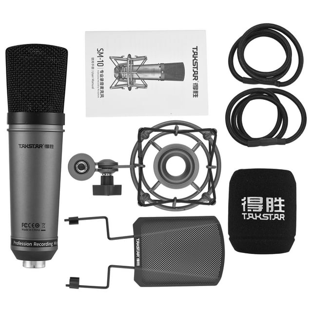 Microphones, Sm-10 Metal Xlr 48v Power Network Power Network Live Xlr With Metal Network Live Broadcast Metal Xlr With Metal Windscreen Mount With Metal Windscreen Mount 48v Power
