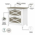 thumbnail image 4 of Key West L Desk with Lateral File Cabinet in White and Gray - Engineered Wood, 4 of 7