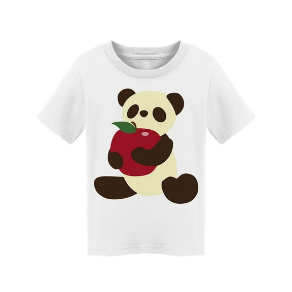 Simple Panda Holding Apple T-Shirt Toddler -Image by Shutterstock,  3 Toddler