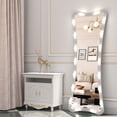 thumbnail image 6 of Full Length Mirror with Lights, Full Body Vanity Mirror with Touch Control, 3 Color Modes Lighted, Standing Floor Mirror for Dressing Room Bedroom,  Wall Mounted Mirror, Silver, 6 of 9
