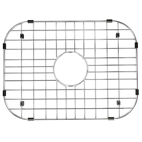 Alonsoo Grille d'Évier et Protecteurs de Grille d'Évier, Acier Inoxydable 18-1/8 Pouces L x 13-3/8 Pouces Grilles d'Évier pour Fond d'Évier de Cuisine avec Coin Arrondi, Acier Inoxydable