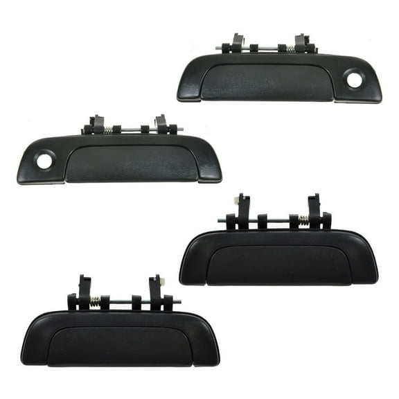 TRQ Door Handle Front Rear Outside Outer Black Kit Set of 4 for Suzuki Esteem DHA30232