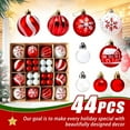thumbnail image 5 of Hvmvliv Christmas Ornaments 44Pc 2.34inch Christmas Balls Decorations Electroplated Plastic Shatterproof Painted Christmas Gift Boxed for Christmas Tree Ornaments Red, 5 of 6