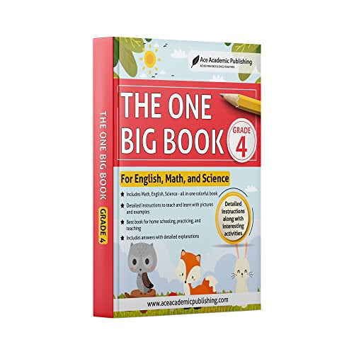 Pre-Owned The One Big Book - Grade 4: For English, Math and Science, 9781949383386, 1949383385, Paperback,