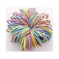 thumbnail image 2 of Girls 100 Piece 3cm Nylon Hair Rubber Bands Non Harm Color Ties, 2 of 3