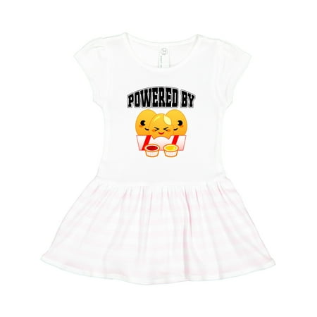 

Inktastic Powered by Chicken Nuggets Gift Toddler Girl Dress