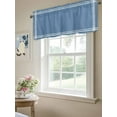 thumbnail image 4 of Solid Color Valances for Windows, Rod Pocket Kitchen Valance Curtains - Soft & Washable Small Window Treatment for Living Room, Bathroom, Royal Blue 54x18inch, 1 Panel, 4 of 9