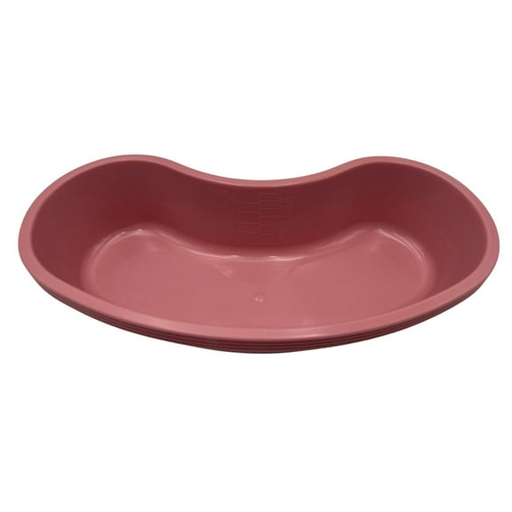 Premium 700 cc Kidney Shaped Rose Emesis Basin with Graduations (Pack of 4)