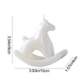thumbnail image 3 of Vela perfumada de Año Nuevo | Adorno de caballo de cera de soja | Vela decorativa blanca para centro de mesa | Regalo para familiares, amigos y recuerdos de fiesta, 3 of 7