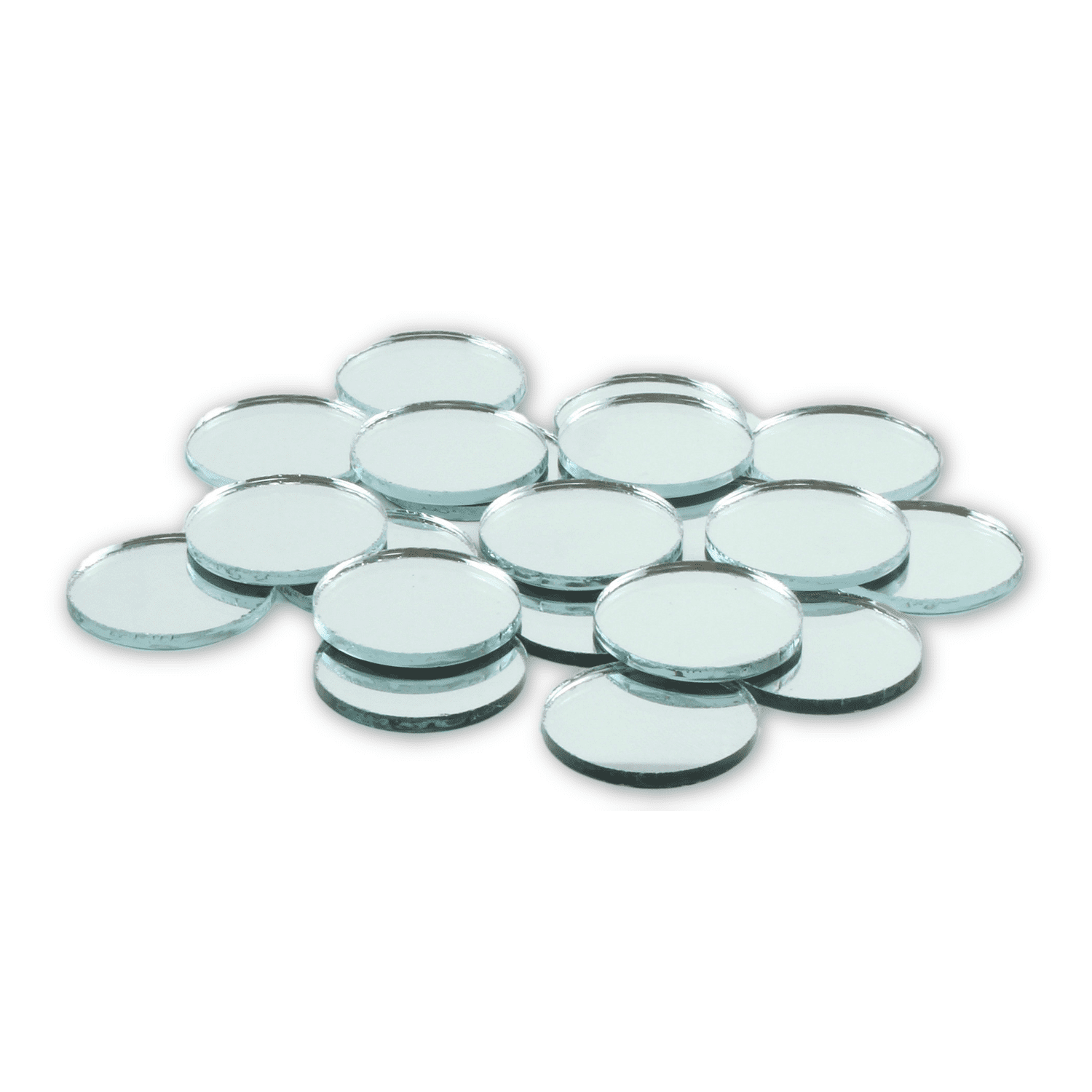 50 Pieces Decoration Traveling Framing Mini 1 Inch Small Round Glass Mirror Circles for Arts & Crafts Projects