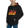 thumbnail image 5 of Ben Azelart Stay Wild Kids' Hoodie 3d Print Sweatshirt Soft Pullover Hooded With Big Pockets For Boys Or Girls Small, 5 of 8