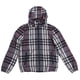 thumbnail image 1 of Chaqueta con capucha a cuadros para hombre, cierre de cremallera, abrigo informal de polar de manga larga para días fríos, gris L, 1 of 14