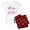 With Red Plaid Pant, variant on CafePress - Class Of 2027 Girls Graduation Women's Light Pajam - Women's Short Sleeve Print T-Shirt and Pants Light Cotton Pajama Set