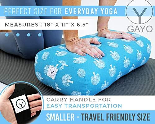 Designed with the dedicated yogi in mind, this bolster is ideal for improving performance in challenging poses and promoting proper alignment. Whether you're seeking relief from back tension, reducing stress, or enhancing your meditation experience, this versatile accessory is your new go-to. Its sleek design and included travel bag make it easy to take with you on-the-go, no matter where your yoga journey takes you.
