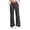 Dark Gray, variant on Womens Spring Fall Solid High Waist Straight Leg Trousers - Work Commuter Brown S