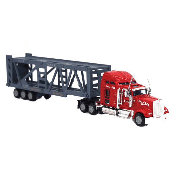 BESTSKY Toy Cars,Crash-Resistant Boy Toys Age 6-8,Wind-Up Mechanism Semi Truck Toy,Style 1