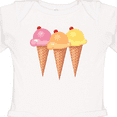 thumbnail image 4 of Inktastic 3 Scoops of Ice Cream Girls Long Sleeve Baby Bodysuit, 4 of 5