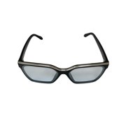 Quay Australia Level Up Square Sunglasses Black Silver Flash
