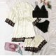 thumbnail image 2 of Mujeres Tallas grandes Lencería sexy Bata de seda Satén Albornoz Conjunto de cuatro piezas Ropa de dormir Pijamas Fridja nalpqowj49903, 2 of 6