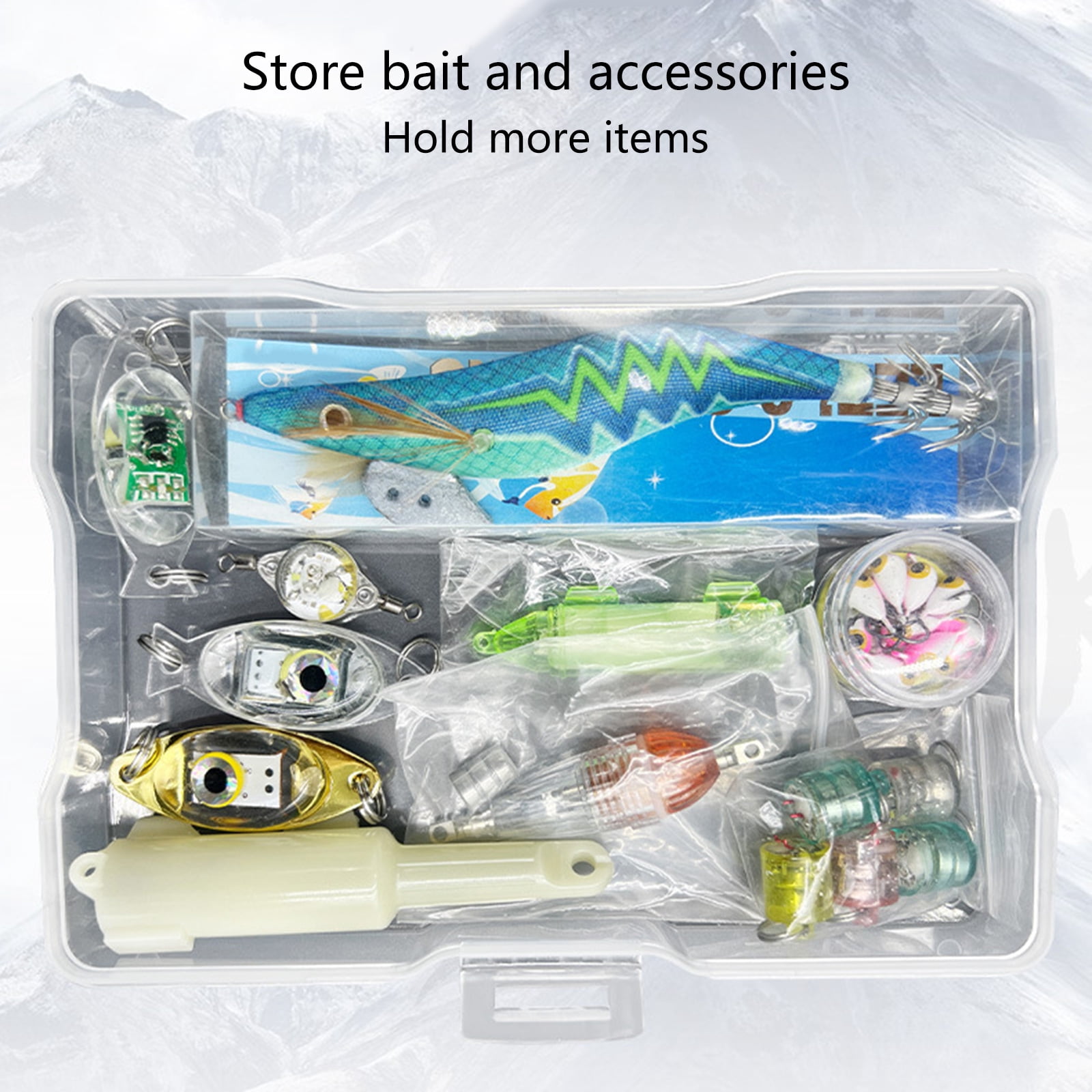 6 Layer Plastic Fishing Tool Box Baits Case Clear Fishing Lure Tackle Box Container Fishing Tool Gear Organizers