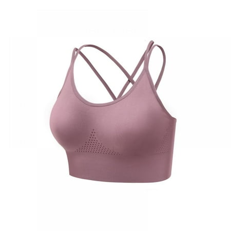 

Sports Bra for Women Seamless Padded Cross Back Wirefree Bras Yoga Bra Workout