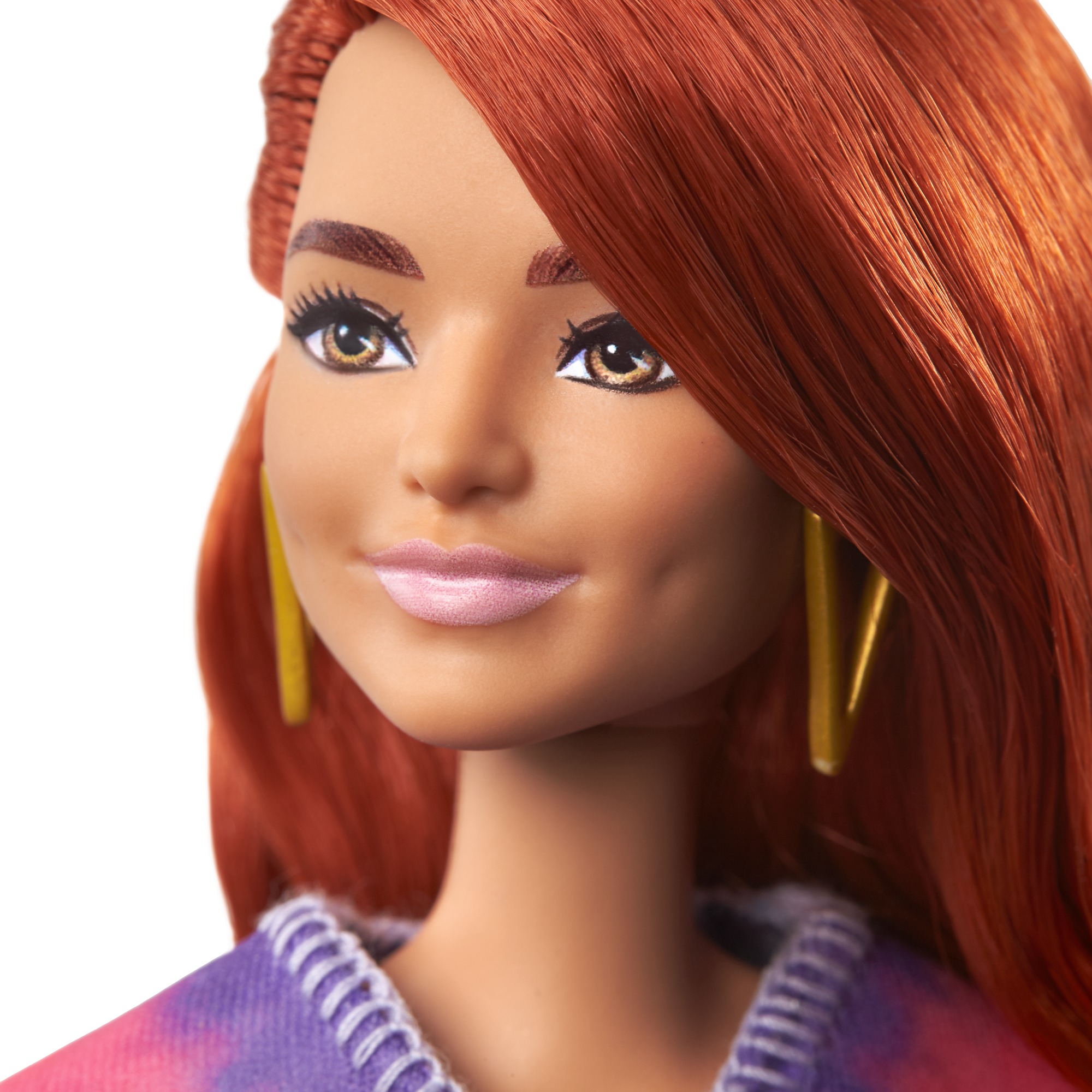 ​Barbie Fashionistas Doll 141 with Long Red Hair Wearing Tie-Dye Fringe Dress - image 4 of 7