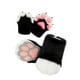 thumbnail image 2 of Guantes con garras de gatito para cosplay de animales para adultos, pantuflas peludas, mitones y disfraz. Negro, 2 of 9