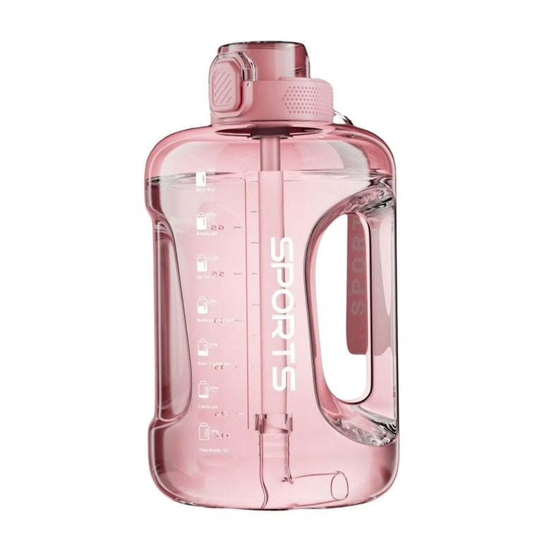 water Jug, Water Bottle with straws, Large Capacity Lockable Lid Gallon  Water Jug, Drinking Cup, for Activity Bike Hiking Yoga Camping pink 2500ml  - Walmart.com