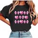 thumbnail image 2 of Xuyuer Women's Fashion Print Round-Neck Short Sleeve Casual Regular Comfy Blouse, 2 of 6