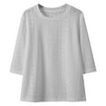 thumbnail image 3 of Little Kid Girls Fashion Solid Round Neck Casual Comfortable Top T Shirt Crazy8 Girls Winter Clothes Size4t for 4 under Tops for Teenagers Little Clothes Size 2t Came Shirt Baby 4-5 Years Gray, 3 of 4