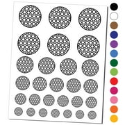 Golf Ball Outline Sport Water Resistant Temporary Tattoo Set Fake Body Art Collection - Black
