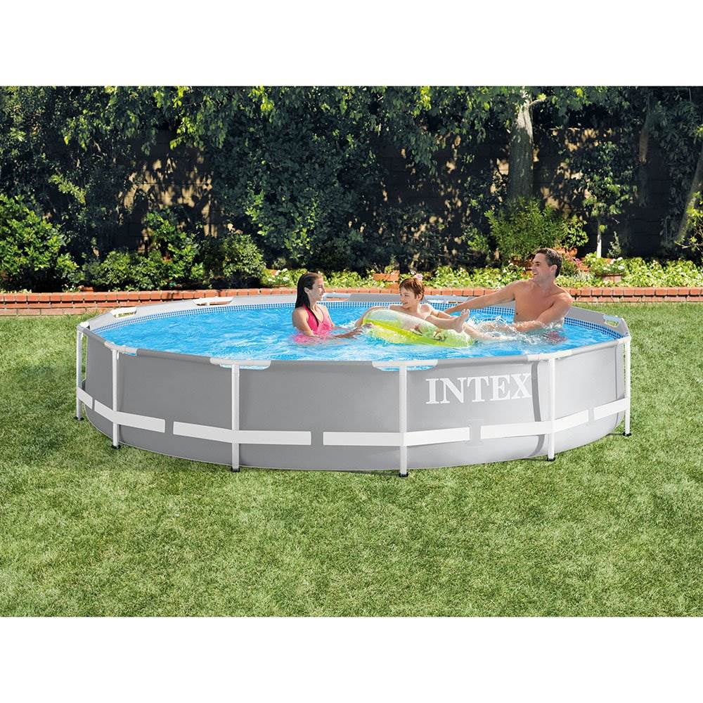 Intex 26711EH 12ft x 30in Above Ground Swimming Pool & Robot Vacuum