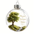 thumbnail image 2 of Light Up Religious Christmas Ornament Ball,Psalm 1:3 Scripture Tree of Life Design LED Hanging Bauble,Transparent Holiday Tree Mantel Decor,E, 2 of 6