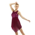 thumbnail image 6 of MSemis Women Leotard Dress Criss Cross Asymmetric Lyrical Ballet Dance, 6 of 7