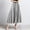 Silver, variant on Streamer Pleated A Line Skirt Slim Elastic High Waist Loose Big Swing Skirt Women’s Button Down Denim Skirt Yellow