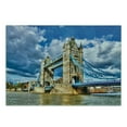 thumbnail image 3 of London Cutting Board, Historical Tower Bridge on River London UK British Day Time International Heritage, Decorative Tempered Glass Cutting and Serving Board, Small Size, Multicolor, by Ambesonne, 3 of 5