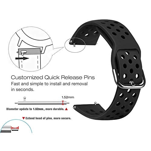 Correa de reloj Abanen para Garmin Venu 2 Plus/Venu Sq, 20mm Silicona
