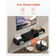 thumbnail image 5 of 59 Inch Floating Entertainment Center with Wall Mount & Cable Management – Modern TV Stand with Storage Cabinet for Streaming Devices, Black, 5 of 10