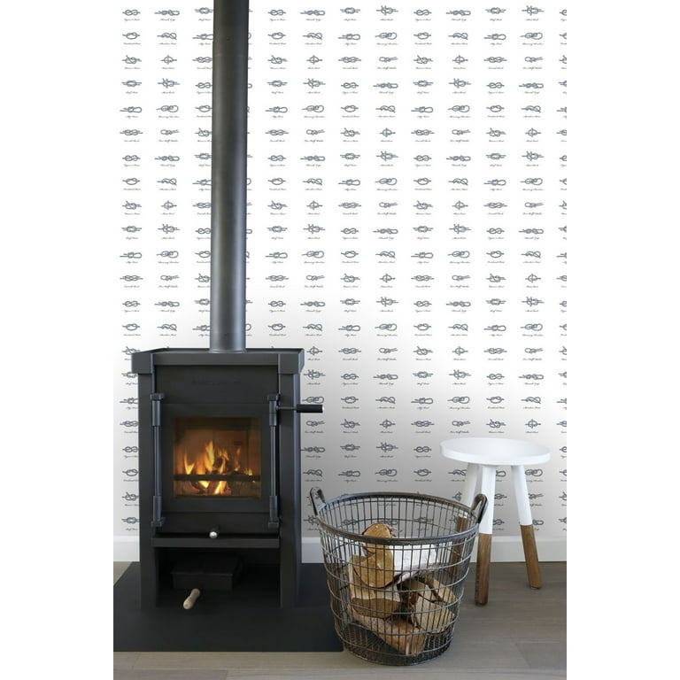 ESTA Home Marius Off White Sailors Knots Wallpaper, 20.5-in by 33-ft