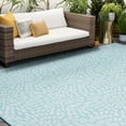 thumbnail image 6 of Bliss Rugs Indoor Outdoor Floral Round Rug for Living Room, Porch, Deck | Aqua, 7'11''Round, 6 of 6