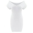 thumbnail image 4 of Nouvelle Robe d'Été pour Femmes Aguichant Col en V Robes de Boîte de Nuit Vestidos Tempérament Couleur Unie Robe de Fête Mini Slim Été, 4 of 5
