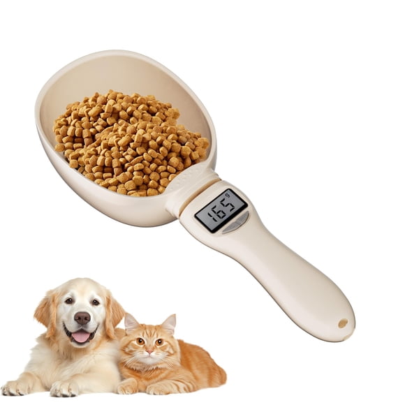 OBEST Cuchara Bascula Digital, Cuchara medidora electr&oacute;nica de cocina, B&aacute;scula digital alimentos para mascotas con mango extra&iacute;ble Y pantalla LCD, para Comida para Per