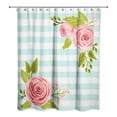 thumbnail image 2 of Creative Products Blue And White Flower Stripes  71x74 Shower Curtain, 2 of 2
