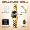thumbnail image 6 of LIEBIG Womens watch Small Gold Watches for Women Dainty Analog Ladies Quartz Watch Oval Case Waterproof, 6 of 10