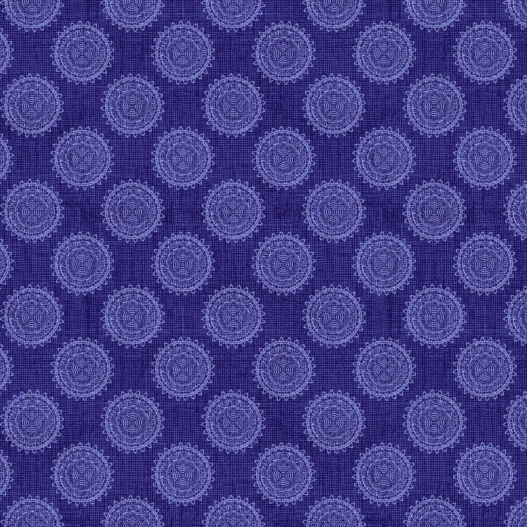 David Textiles 44' x 1 yd Cotton Deco Motif Precut Fabric, Blue