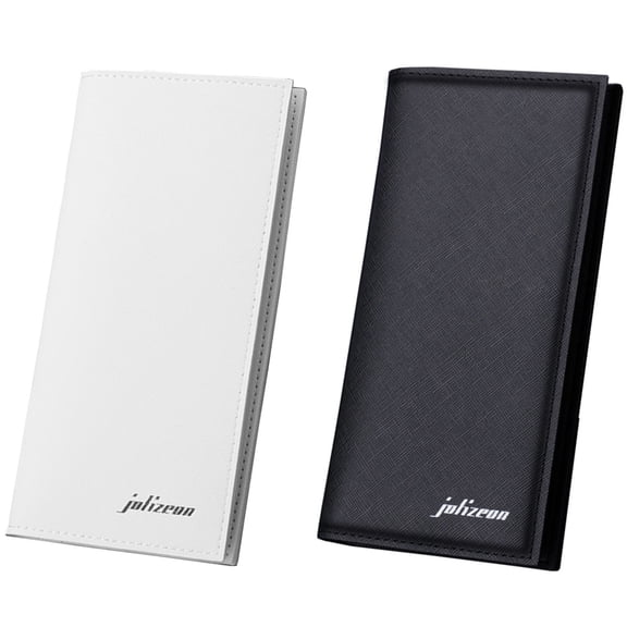 Modstep RFID Bifold Wallets for Men Leather Credit Card Holder Multiple Card Slots Clutch Thin Purse with ID Window Black