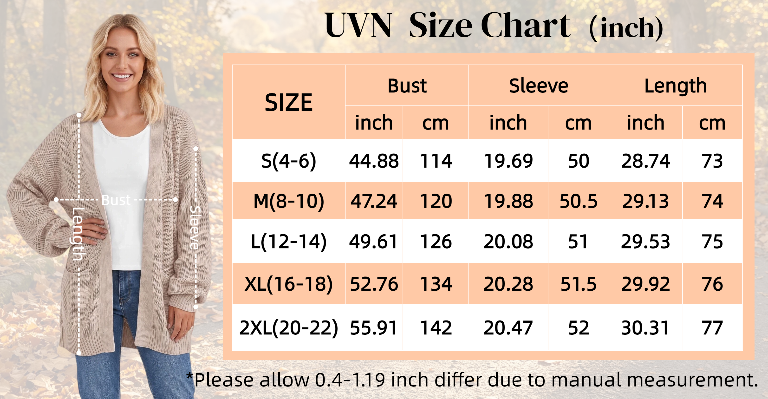 UVN Women's Oversized Open Front Cardigan photo 8