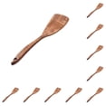 thumbnail image 2 of Kearding Marrón hermosa textura utensilios de cocina de cocineros caseros cucharas de para cocinar elegir pala curva de Pala Curva 10Conjunto, 2 of 6