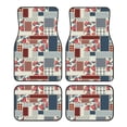 thumbnail image 1 of Honeii Patchwork In Country Style Print Car Foot Mat Four-Piece Set - Front & Rear Universal Car Floor Mats for SUVs, Trucks, Sedans, 1 of 7